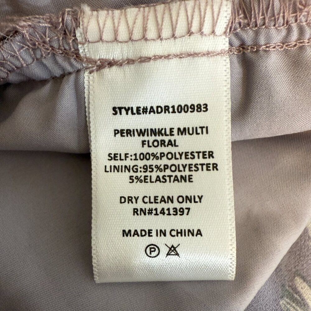 ASTR The Label Periwinkle Floral One Shoulder Tulip Mini Dress Women's Medium - Picture 14 of 14